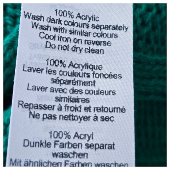 Women's Plus Size Green Cropped Knit Ribbed Sweater UK XXL US 18/20 - Picture 8 of 8